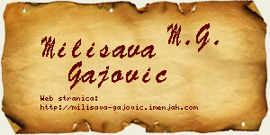 Milisava Gajović vizit kartica